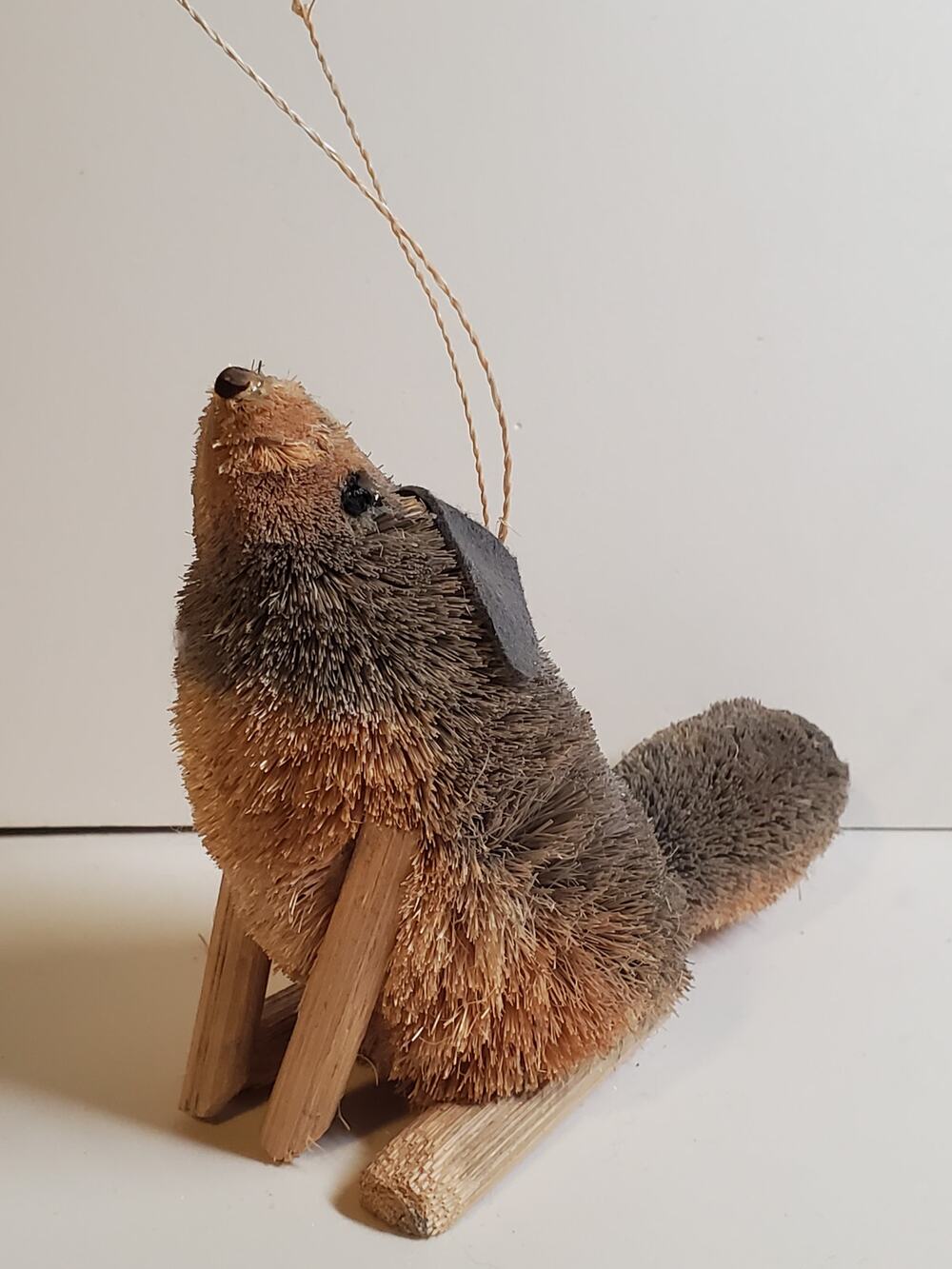 Natural Fiber Ornament - Wolf